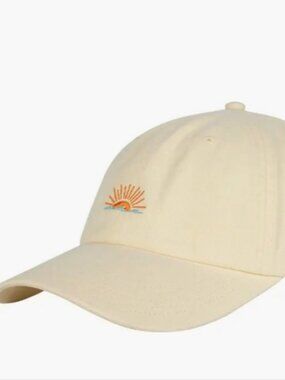 Faherty Pigment Dyed Baseball Hat Antique White Cotton Cap OS